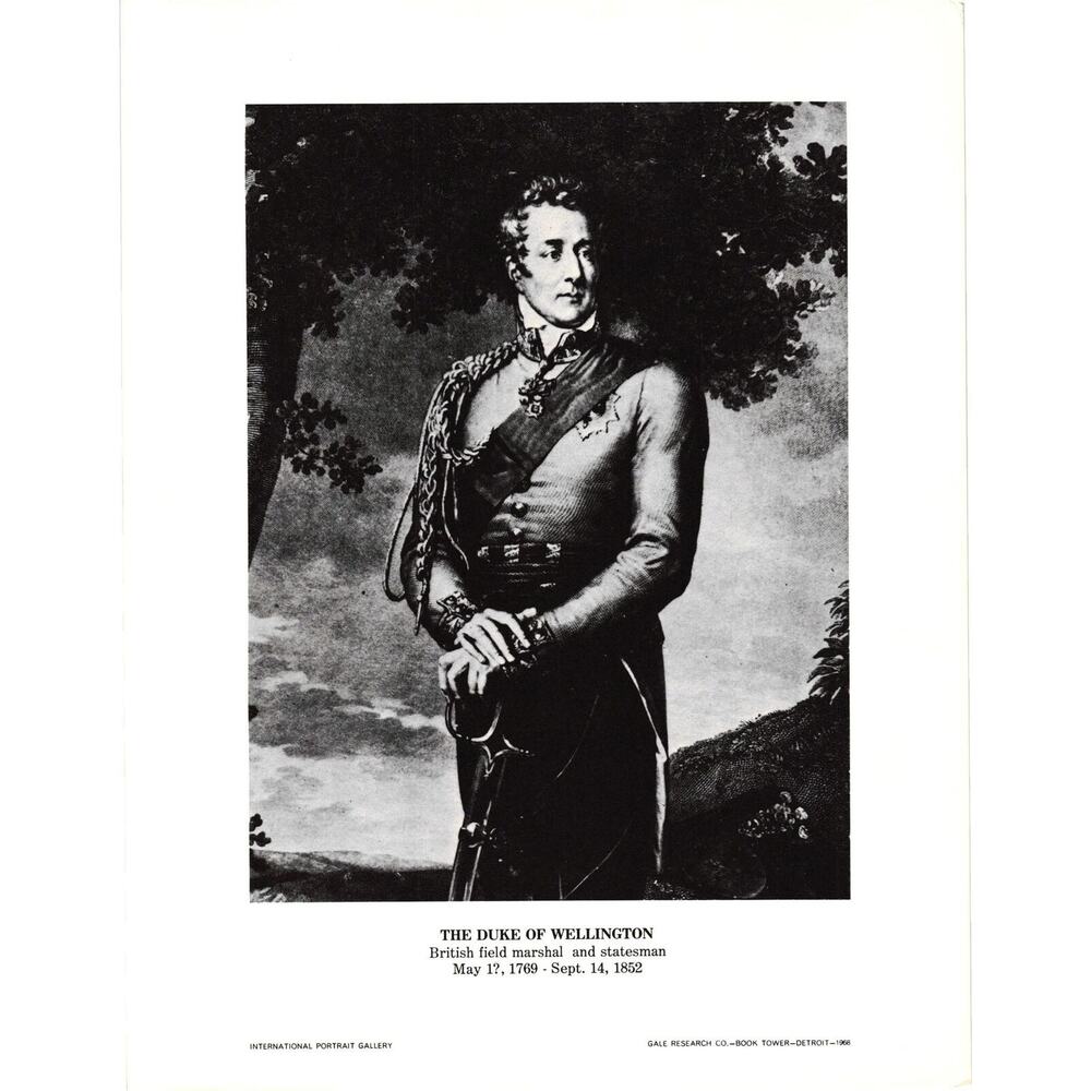 Duke of Wellington Portrait by International Portrait Gallery‎ 1968